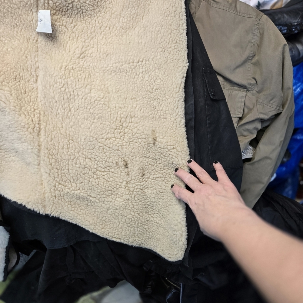 Vtg Outback Drover Rancher Duster Black Coated Oiled Wool Lined Long Coat Usa - Picture 4 of 16